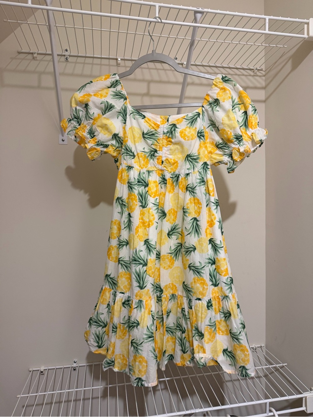 Janie and Jack Dress with Yellow Pineapple Print